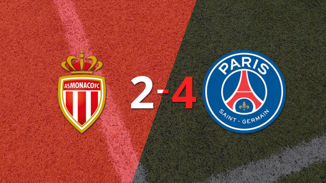 PSG gana 4-2 a Mónaco con doblete de Ousmane Dembélé