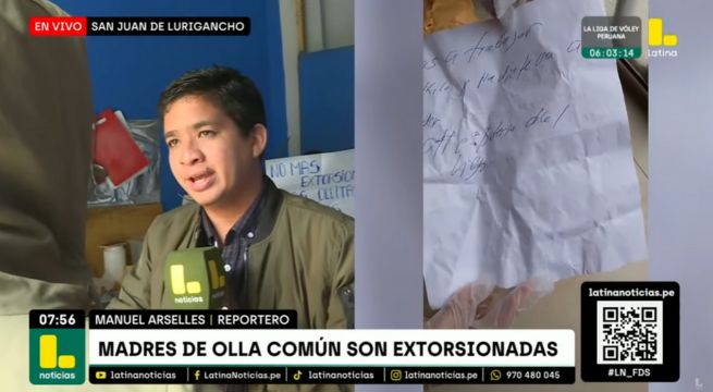 SJL: Delincuentes extorsionan olla común y piden hasta 10 mil soles [VIDEO]
