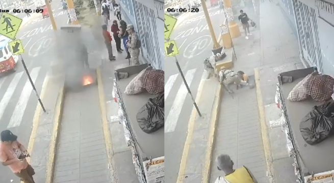 Comas: Mujer termina herida luego de la explosión de un buzón eléctrico [VIDEO]