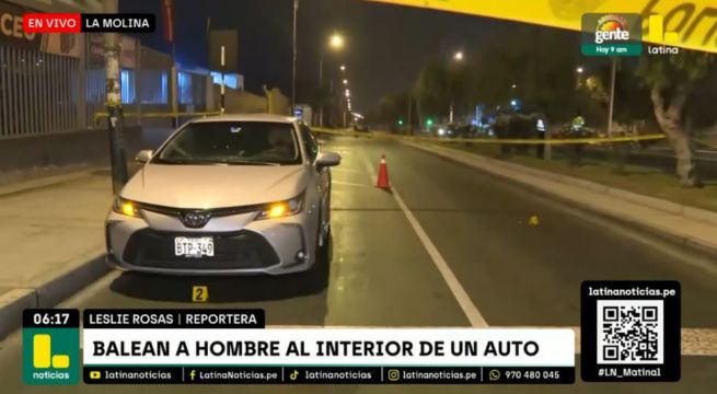 Hombre es baleado dentro de auto en La Molina | VIDEO