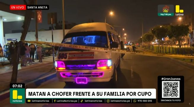 Sicario mata a balazos a chofer de combi frente a su esposa e hija