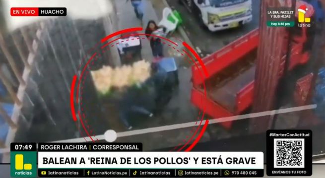 'Reina de los pollos' es atacada a balazos por delincuentes a plena luz del día | VIDEO