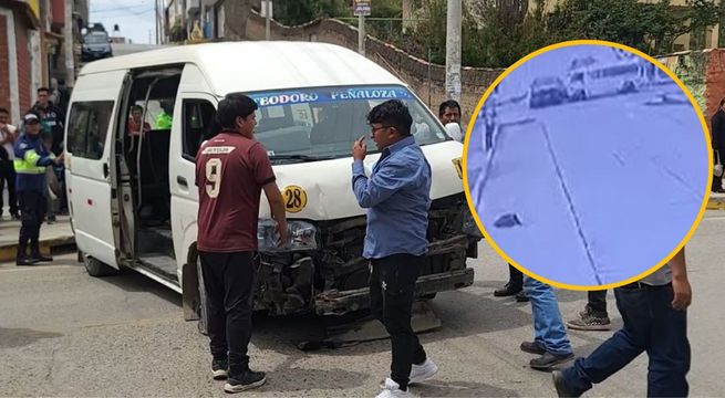 Huancayo: diez heridos tras choque entre combi y camioneta