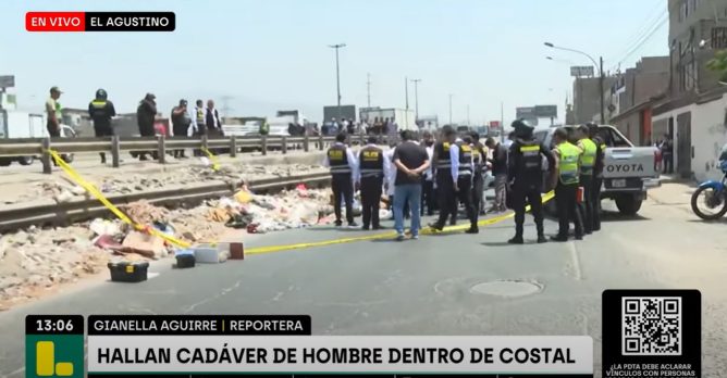 Hallan cadáver de un hombre dentro de un costal en El Agustino | VIDEO