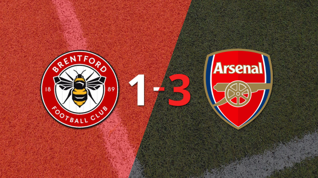 Arsenal lo dio vuelta ante Brentford y venció por 3 a 1