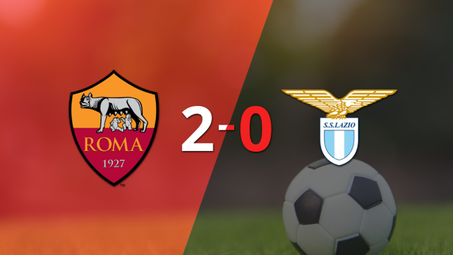 Roma vence a Lazio 2-0 en el 