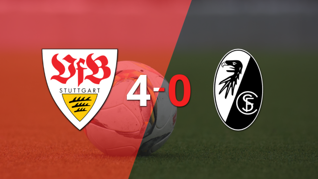 Stuttgart fue contundente y goleó 4-0 a Friburgo