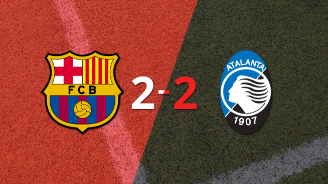 Empate a 2 entre Barcelona y Atalanta
