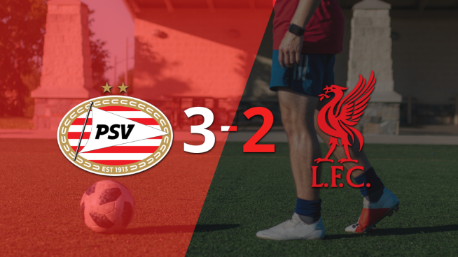 Partido de muchos goles y triunfo de PSV sobre Liverpool