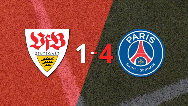 Stuttgart no opuso resistencia y fue goleado por PSG con hat-trick de Ousmane Dembélé
