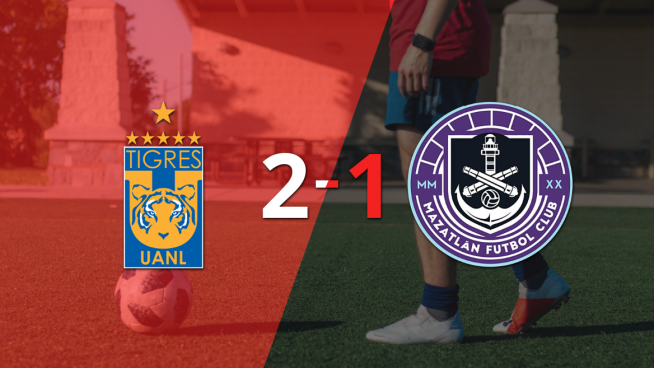Con la mínima diferencia, Tigres venció a Mazatlán por 2 a 1