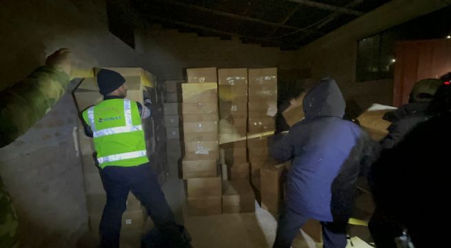Allanan almacén con más de 2.5 millones de cigarrillos de contrabando en Juliaca