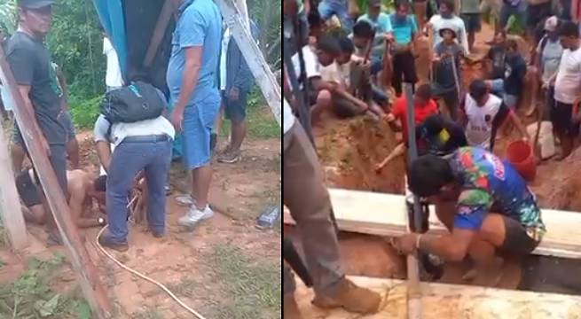 Niño de un año y medio cayó a un pozo: continúan las labores para rescatarlo