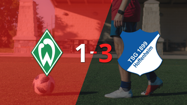 Con una actuación sobresaliente, Hoffenheim aseguró una victoria por 3 a 1 contra Werder Bremen