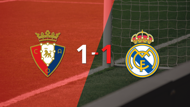 Osasuna y Real Madrid igualaron 1 a 1