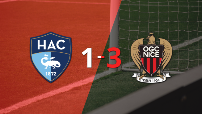 Nice domina a Le Havre AC y le gana por 3 a 1