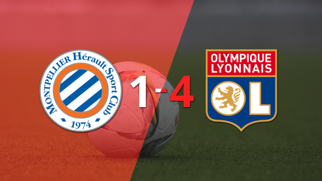 Olympique Lyon aplastó a Montpellier con un 4 a 1