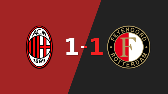 Feyenoord empató ante Milan y clasificó a Octavos de Final