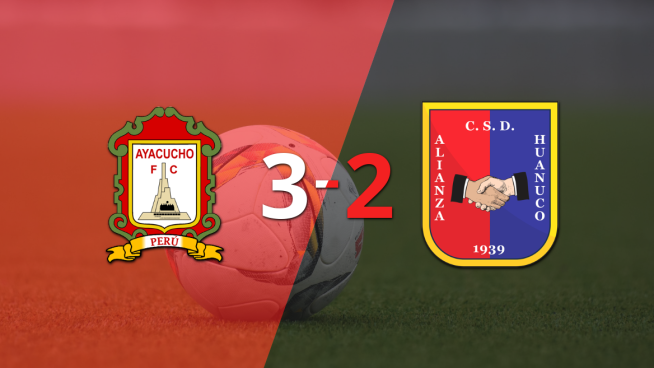 A puro gol, Ayacucho FC se quedó con la victoria frente a Alianza Universidad por 3 a 2