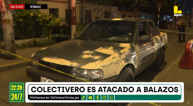 Rímac: Chofer de colectivo es atacado a balazos en plena avenida [VIDEO]