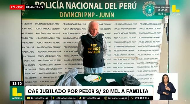 Capturan a anciano extorsionador en Huancayo: pedía 20 mil soles a su víctima
