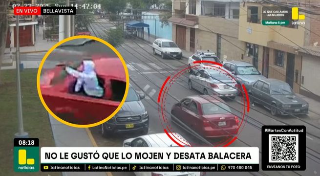 Hombre balea a menor tras ser mojado durante celebración por carnaval | VIDEO