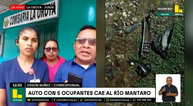Tragedia en La Oroya: despiste de auto en carretera deja cinco muertos