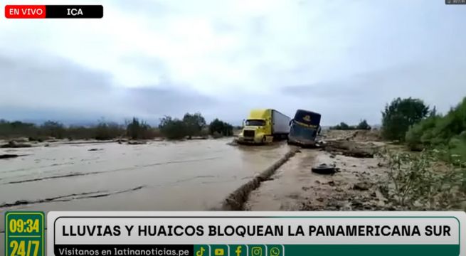 Bus interprovincial Cruz del Sur se despista tras caída de huaico: Panamericana Sur fue restringida