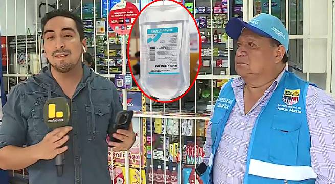 Realizan operativo en boticas y farmacias para ubicar unidades del suero fisiológico mortal