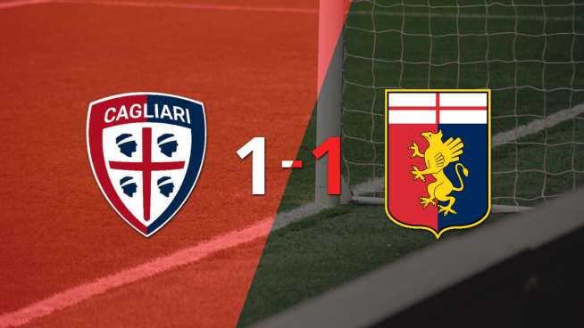 Reparto de puntos en el empate a uno entre Cagliari y Genoa