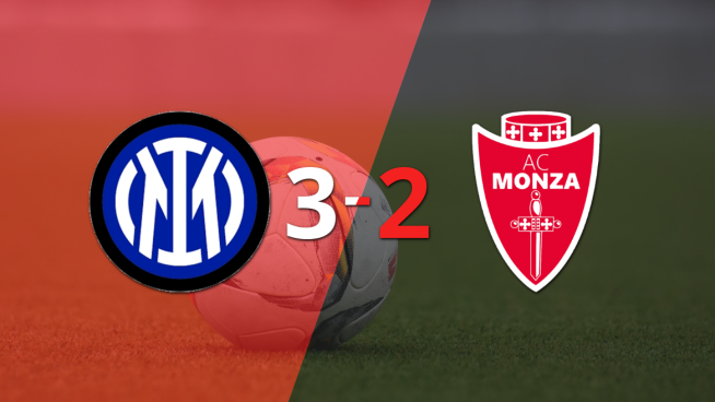 Emocionante partido termina con victoria de Inter 3-2 ante Monza