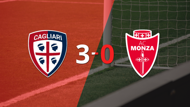 Cagliari fue imparable y goleó 3 a 0