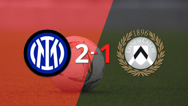 Inter asegura la victoria al vencer 2-1 a Udinese