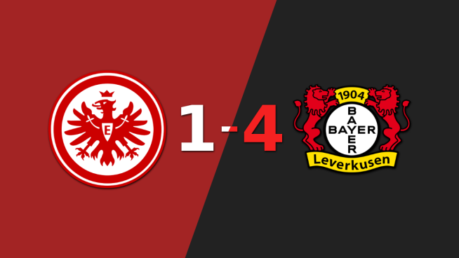Bayer Leverkusen goleó a Eintracht Frankfurt con un contundente 4 a 1