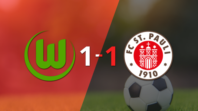 Wolfsburgo y FC St. Pauli empataron 1 a 1