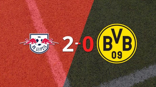 RB Leipzig celebró una victoria 2-0 sobre Borussia Dortmund