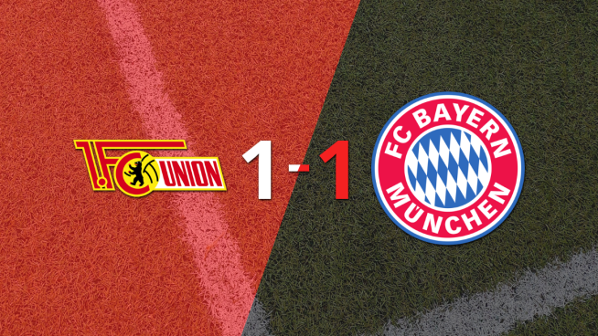 Unión Berlín y Bayern Múnich se repartieron los puntos en un 1 a 1