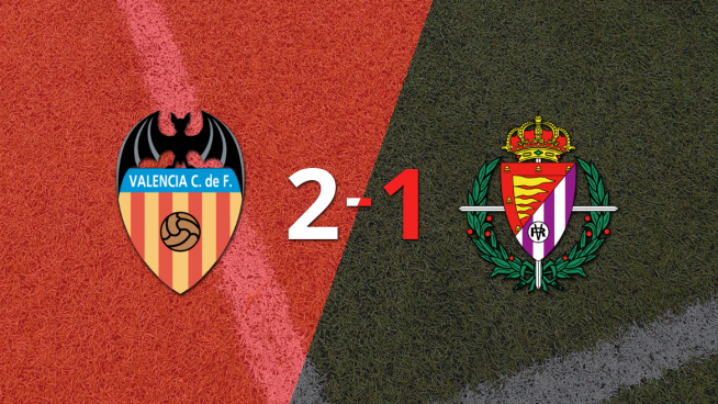 Victoria de Valencia sobre Valladolid por 2-1