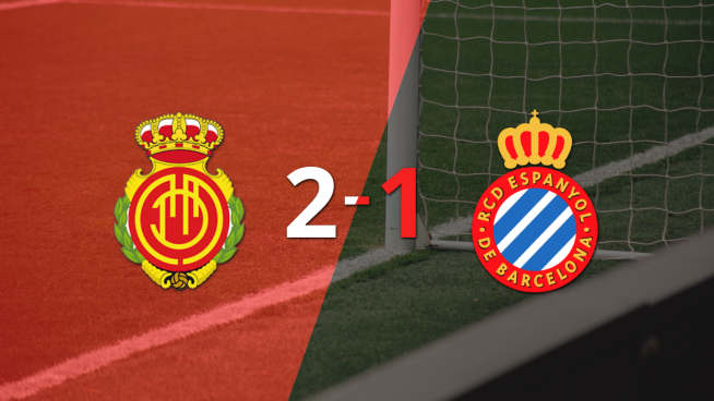 Con un gol agónico, Mallorca consiguió una victoria por 2 a 1 ante Espanyol