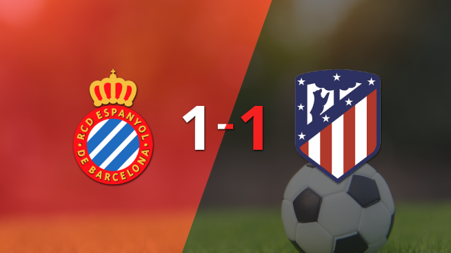 Espanyol y Atlético de Madrid empataron 1 a 1