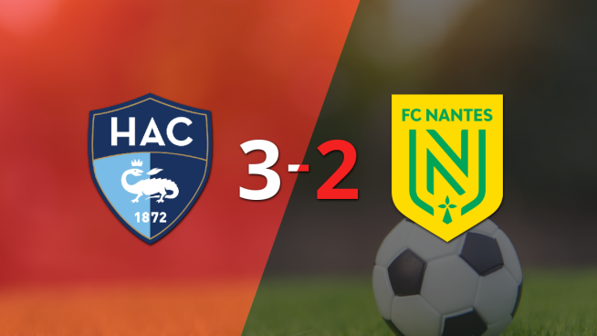 Le Havre AC superó a Nantes con dos tantos de Abdoulaye Touré y un gol agónico