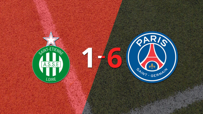 PSG perdía con Saint Etienne, pero lo dio vuelta con una goleada 6-1