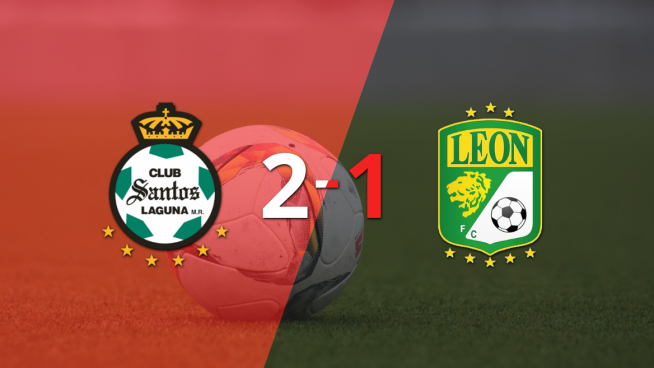 Santos Laguna logró dar vuelta el marcador y vencer 2-1 a León con gol agónico
