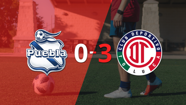 Un inspirado Toluca FC propina una paliza a Puebla con una goleada 3 a 0
