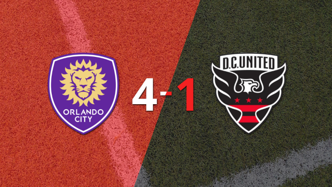 Orlando City SC sentenció con goleada 4-1 a DC United