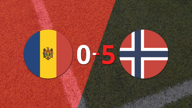 Moldavia sufre una humillante derrota por 5 a 0 ante Noruega