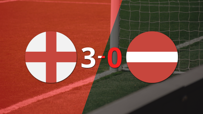 Inglaterra fue imparable y goleó 3 a 0