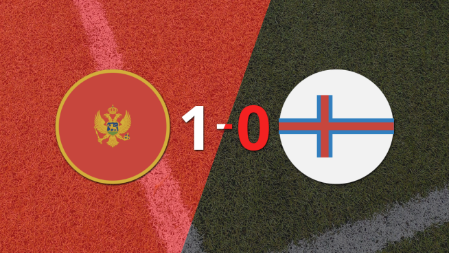 Con un solo gol agónico, Montenegro derrotó a Islas Feroe en el Estadio kraj Bistrice