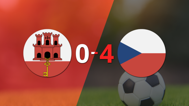República Checa no tuvo piedad y goleó 4 a 0 a Gibraltar