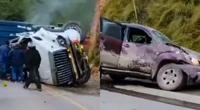Choque entre tráiler y camioneta deja varios heridos en la Carretera Central